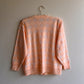 1970s Peach Cardigan With Floral Buttons (M/L)