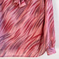1970s Pink Pattern Blouse With Ruffles (M/L)