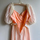 Adorable 1970s Pink and White Lace Princess Dress (XS/S)