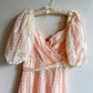 Adorable 1970s Pink and White Lace Princess Dress (XS/S)