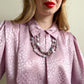 1970s Shades of Purple Triple-Strand Beaded Necklace