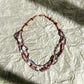 1970s Shades of Purple Triple-Strand Beaded Necklace
