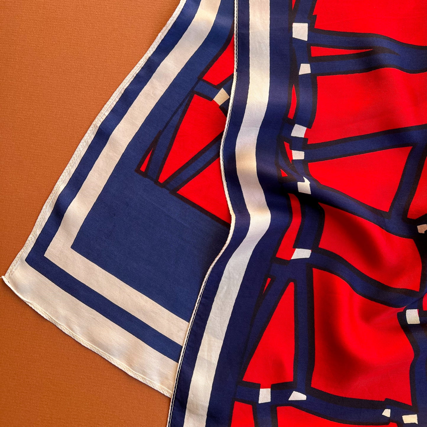 1970s Red, White, and Blue Lilli Ann Scarf