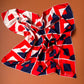 1970s Red, White, and Navy Silk Scarf from Echo