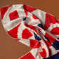 1970s Red, White, and Navy Silk Scarf from Echo