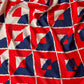 1970s Red, White, and Navy Silk Scarf from Echo