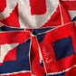 1970s Red, White, and Navy Silk Scarf from Echo