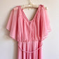 1970s Muted Rose Chiffon Gown (S/M)