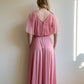 1970s Muted Rose Chiffon Gown (S/M)