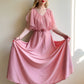 1970s Muted Rose Chiffon Gown (S/M)