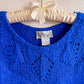 1970s Royal Blue Short Sleeve Sweater (M/L)