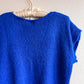 1970s Royal Blue Short Sleeve Sweater (M/L)