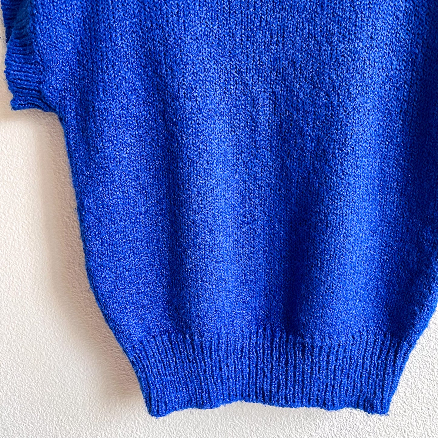 1970s Royal Blue Short Sleeve Sweater (M/L)