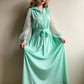 1970s Seafoam Buttoned Midi Dress (M/L)