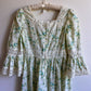 1970s Ivory Summer Dress With Crochet Trim (M)