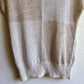 1970s Tan and White Quadrant Sweater (M/L)