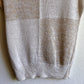 1970s Tan and White Quadrant Sweater (M/L)