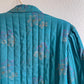 1970s Teal Quilted Jacket With Toggle Buttons (S/M)