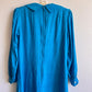 1970s Teal Silk Dress With Tie (M)