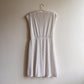 1970s White Fit-and-Flare Dress With Gold Belt (M/L)