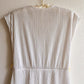 1970s White Fit-and-Flare Dress With Gold Belt (M/L)