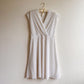 1970s White Fit-and-Flare Dress With Gold Belt (M/L)