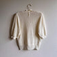 1970s White Short Sleeve Crochet Sweater (M/L)