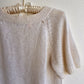 1970s White Short Sleeve Loose Knit Sweater (M/L)
