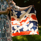 1970s Vera Red, White, and Blue Butterfly Scarf