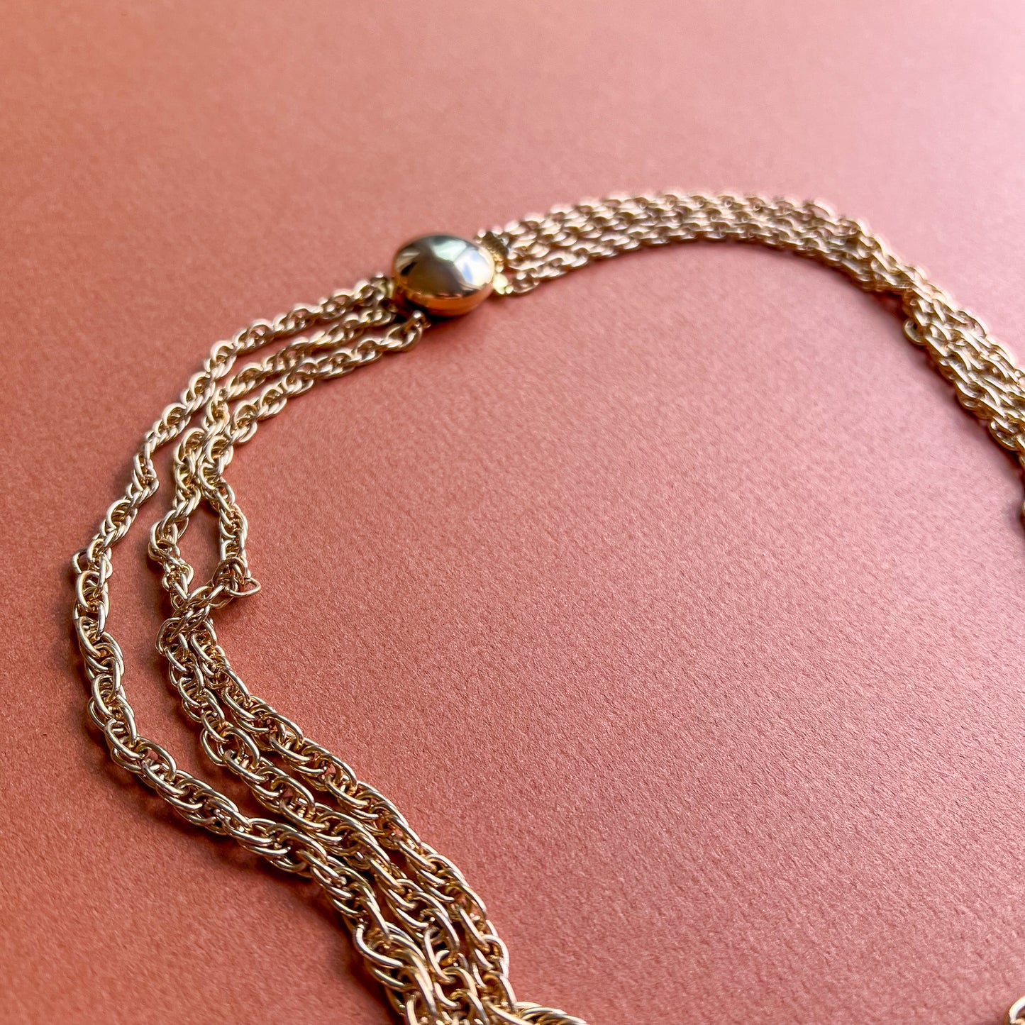 1980s 3-Layered Long Chain Necklace