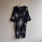 1980s Black Abstract Polka Dot Print Silk Dress (M/L)