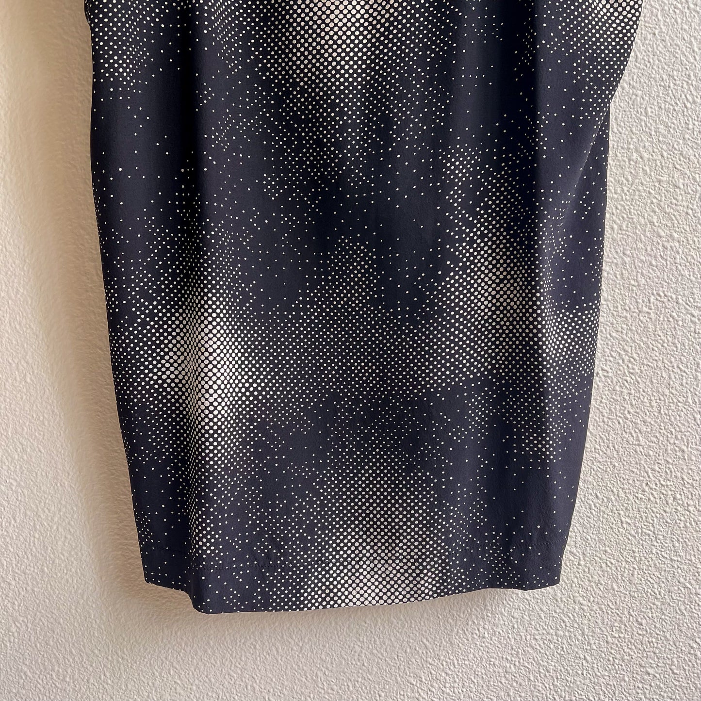 1980s Black Abstract Polka Dot Print Silk Dress (M/L)