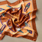1980s Brown Bally Silk Scarf With Decorative Shoes