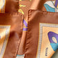 1980s Brown Bally Silk Scarf With Decorative Shoes