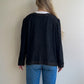 Stunning 1980s Black Beaded Party Jacket (L/XL)