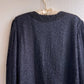 Stunning 1980s Black Beaded Party Jacket (L/XL)