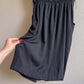 1980s Black Belted Dress With Gold Buttons (M)
