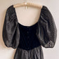 Gorgeous 1980s Black and Gold Party Dress (M)