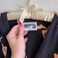 Stunning 1980s Black Silk Jacquard Dress With Pink Leaves (M/L)