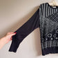 1980s Black Long Sleeve Sweater With Silver Design (S/M)