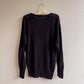 1980s Black Long Sleeve Sweater With Silver Design (S/M)