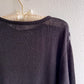 1980s Black Long Sleeve Sweater With Silver Design (S/M)