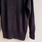 1980s Black Long Sleeve Sweater With Silver Design (S/M)