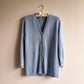 1980s Pale Blue Cardigan With White Trim (S/M)