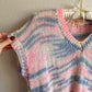 1980s Baby Pink and Blue Short Sleeve Sweater (M/L)