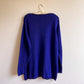 1980s Deep Blue Sweater With Black Embroidery (XXL)