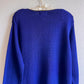 1980s Deep Blue Sweater With Black Embroidery (XXL)