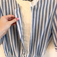 1980s Blue and White Striped Summer Dress (S/M)