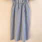 1980s Blue and White Striped Summer Dress (S/M)