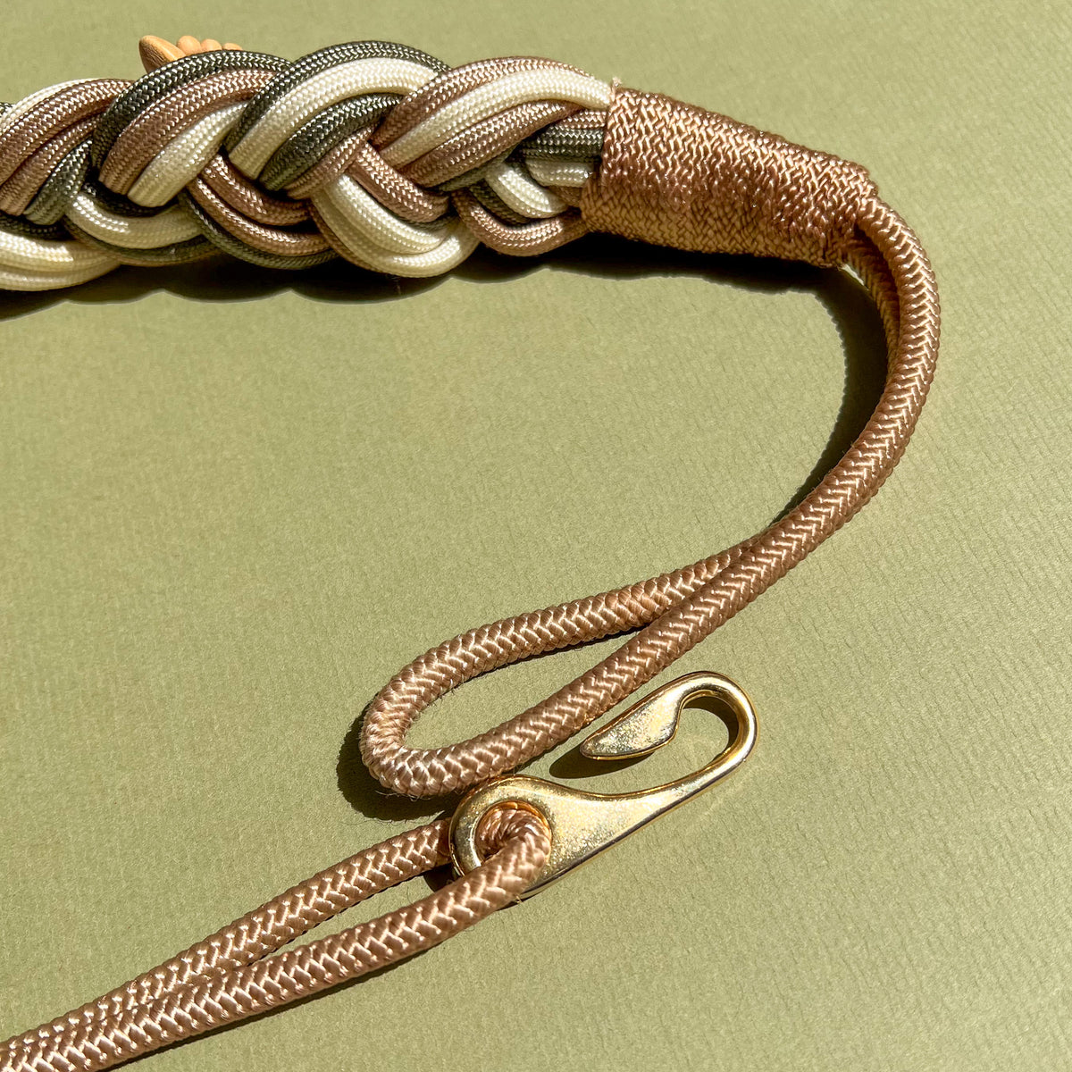 1980s Braided Belt With Wood Beads (S)